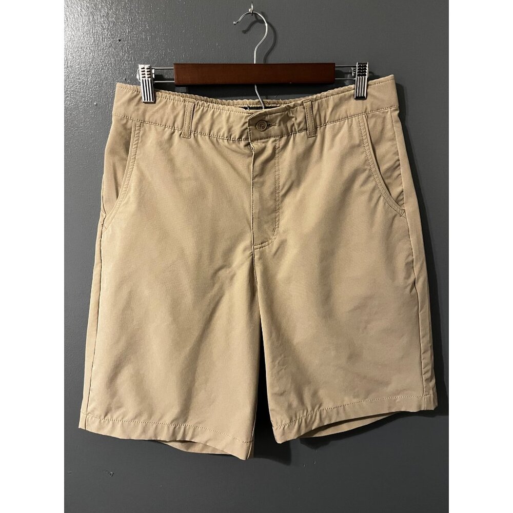 St. Johns Bay Mens Comfort Stretch Beige Casual Shorts Size 32